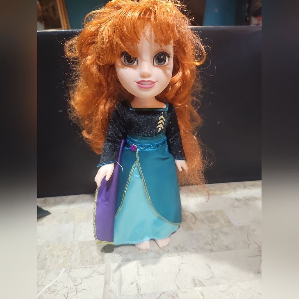 Disney Frozen Queen Anna Princess Doll with Removable Cape Inspired Movie 14"